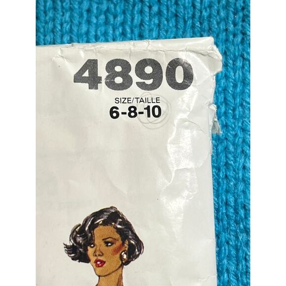 Butterick 4890 pattern suit blazer swing straight skirt size 6 8 10 - Picture 2 of 6